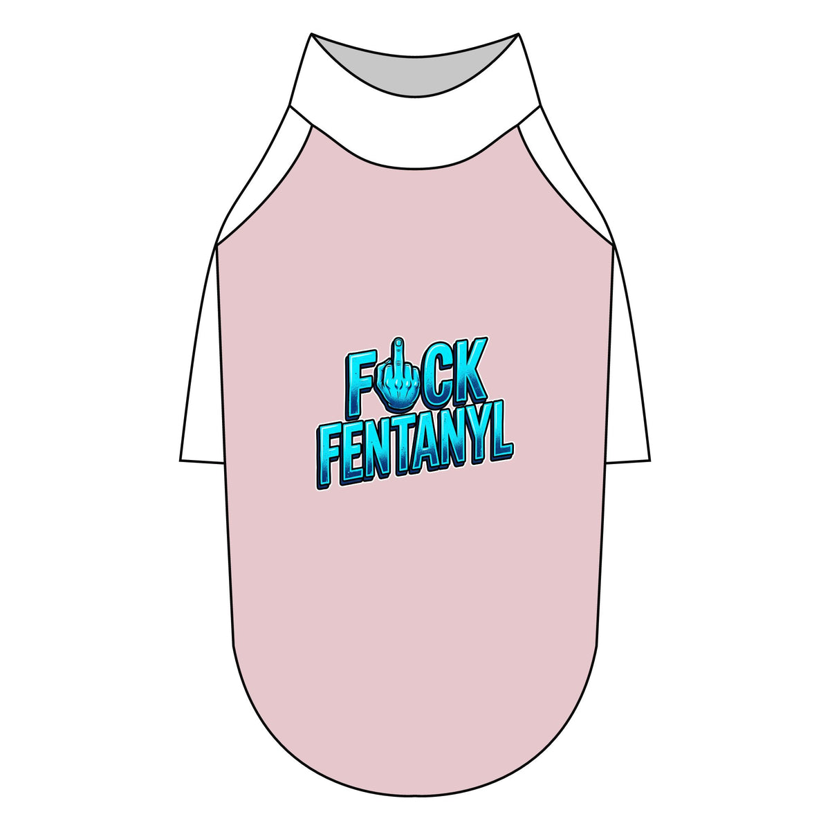 Pet Raglan T-Shirt – F*ck Fentanyl Awareness Dog Shirt