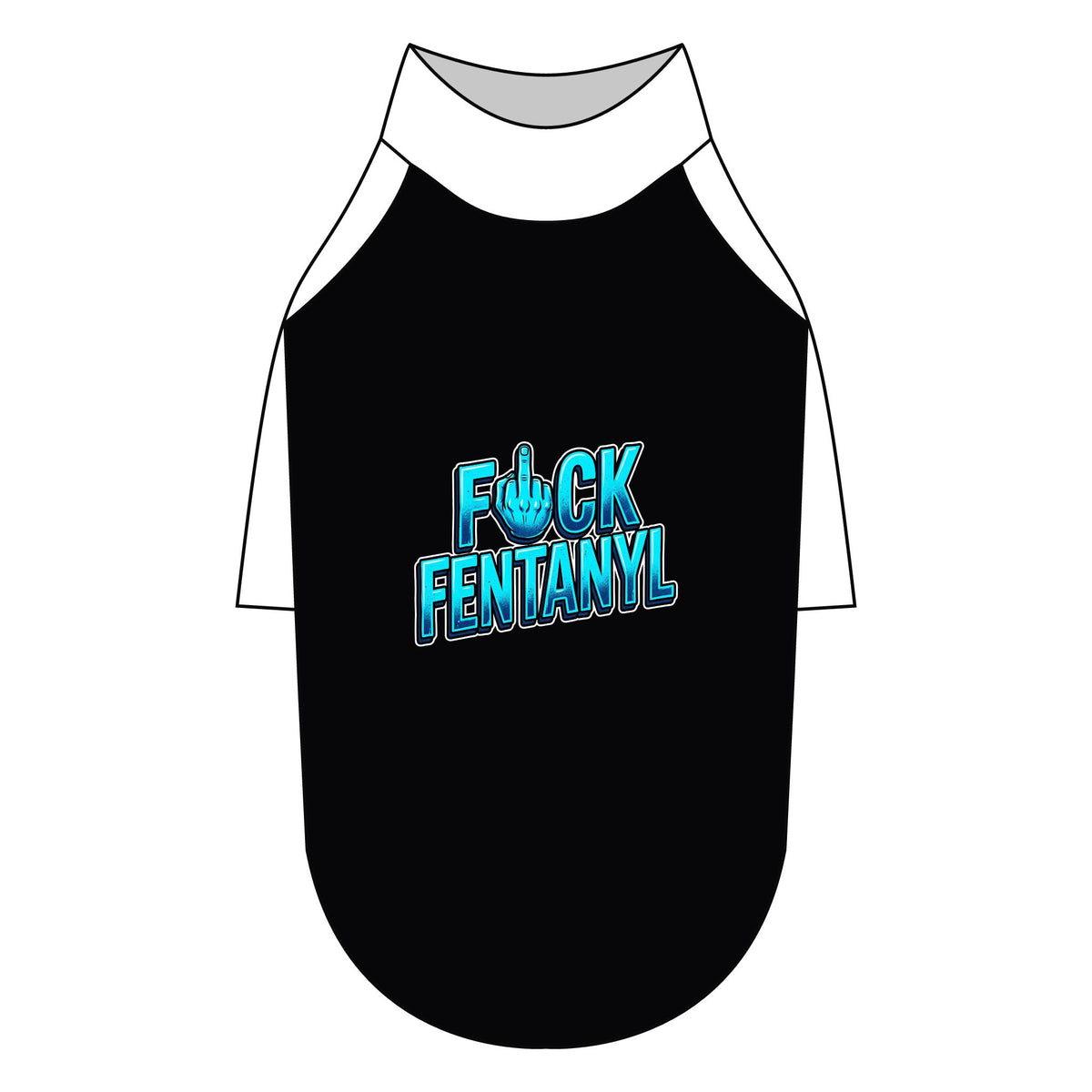 Pet Raglan T-Shirt – F*ck Fentanyl Awareness Dog Shirt