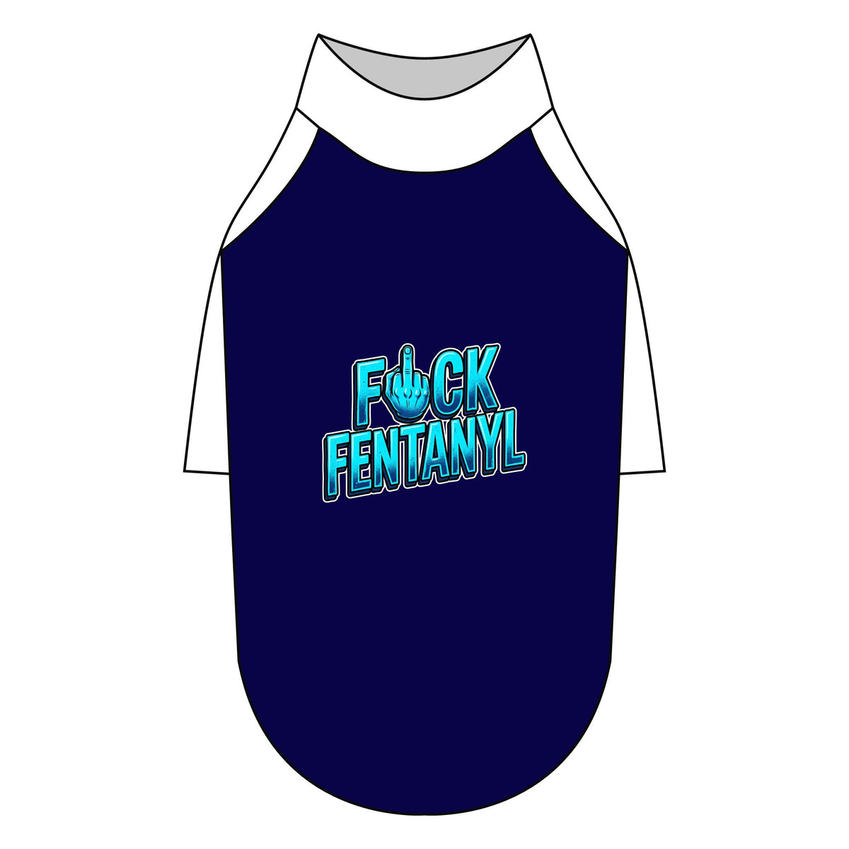 Pet Raglan T-Shirt – F*ck Fentanyl Awareness Dog Shirt
