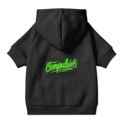 Compulsive Green Graffiti Pet Hoodie