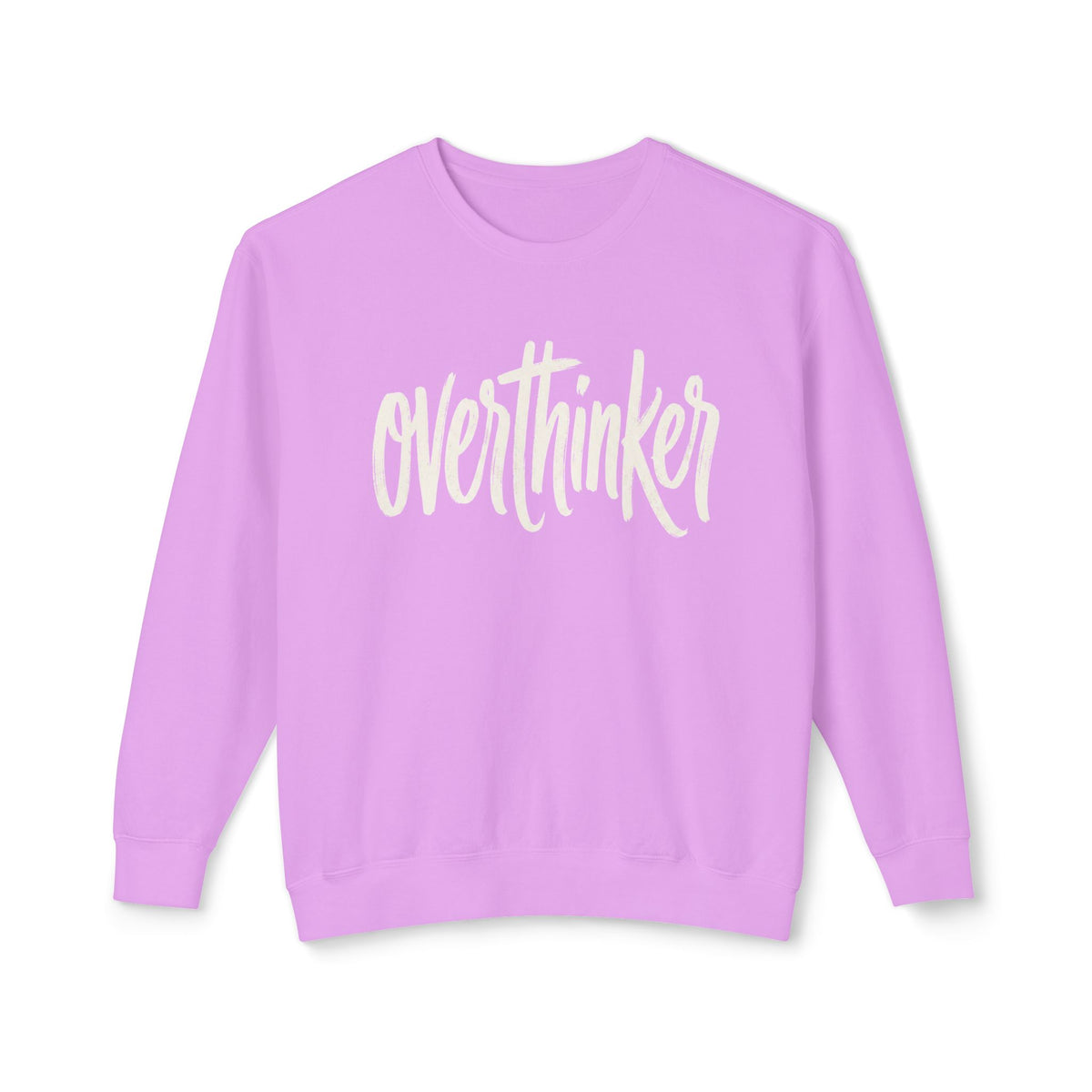 Overthinker Crewneck Sweatshirt — Lightweight Peach Pullover for Thoughtful Minds