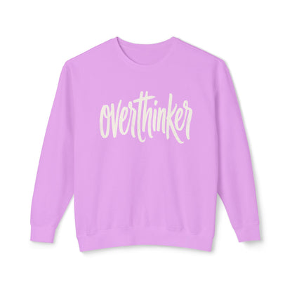 Overthinker Crewneck Sweatshirt — Lightweight Peach Pullover for Thoughtful Minds