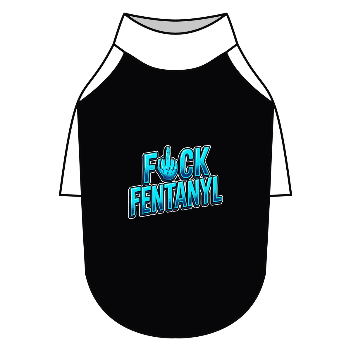 Pet Raglan T-Shirt – F*ck Fentanyl Awareness Dog Shirt