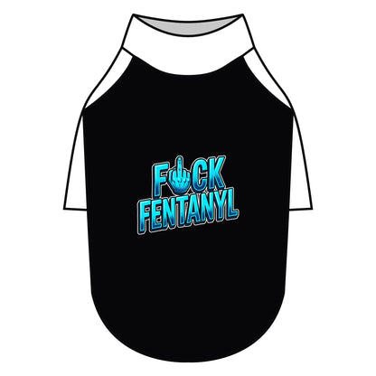Pet Raglan T-Shirt – F*ck Fentanyl Awareness Dog Shirt