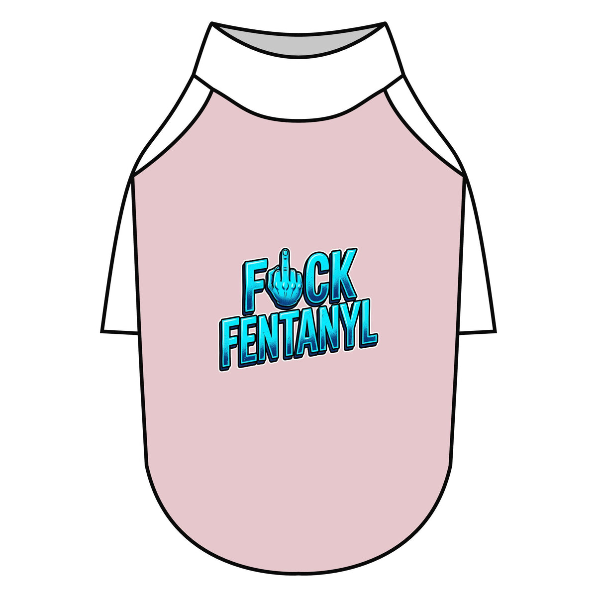 Pet Raglan T-Shirt – F*ck Fentanyl Awareness Dog Shirt