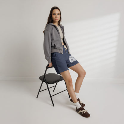 Anxious Graphic Sweat Shorts — Lightweight Garment-Dyed Fleece