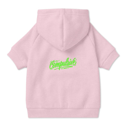 Compulsive Green Graffiti Pet Hoodie