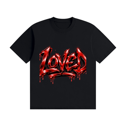 Loved Red Graffiti Unisex Seamless Cotton T-Shirt