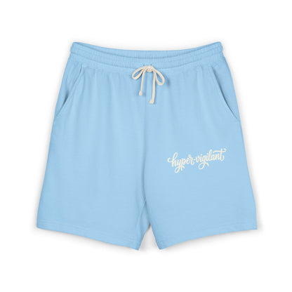 Lightweight Fleece Sweat Shorts — 'hyper-vigilant' Script Logo