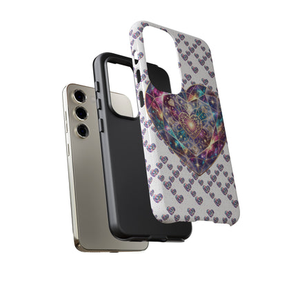 Galaxy Heart Tough Phone Case — Sparkling Cosmic Heart Design