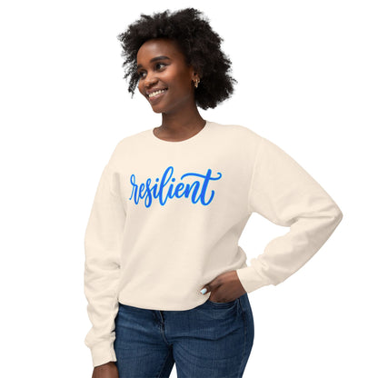 Resilient Script Sweatshirt — Inspirational Crewneck for Women & Men