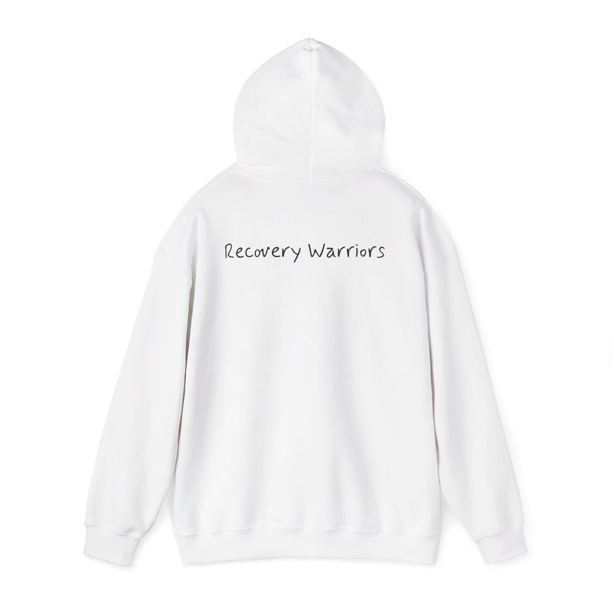 Ugly Script Hoodie — Recovery Warriors Back Print (designed for Joseph)