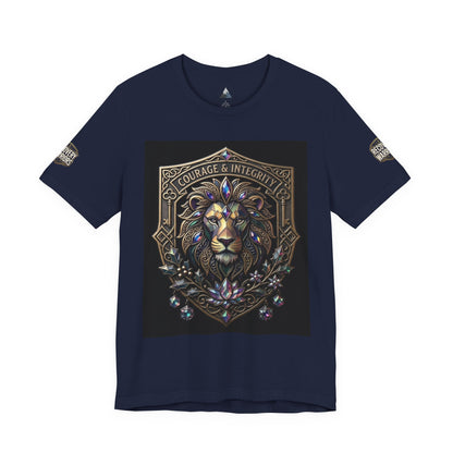 Courage & Integrity T-Shirt – Lion Crest Recovery Graphic Tee
