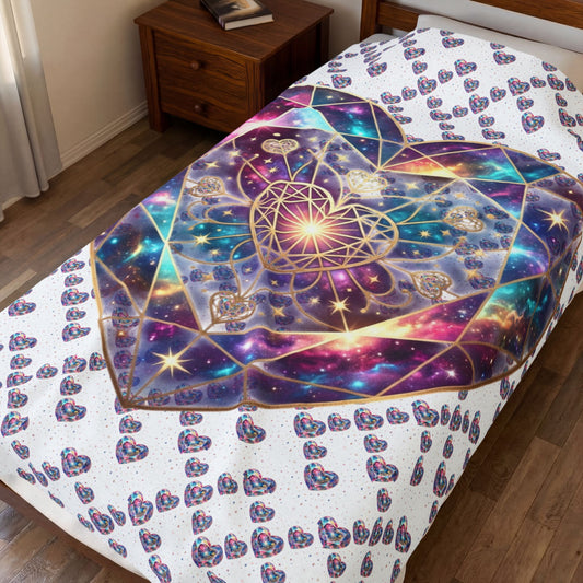 Cosmic Heart Velveteen Blanket