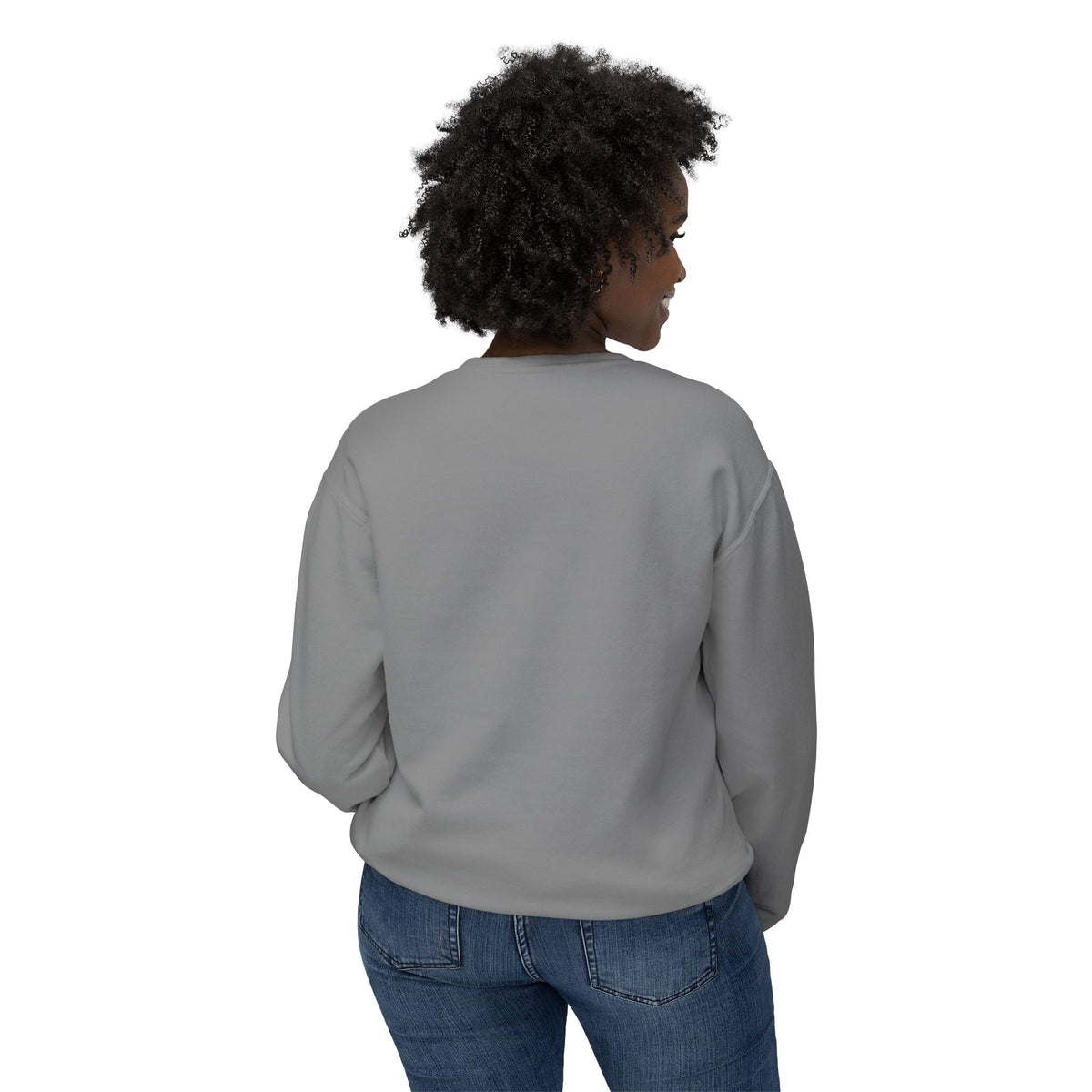 Volatile Script Crewneck Sweatshirt — Peach Casual Graphic Sweater