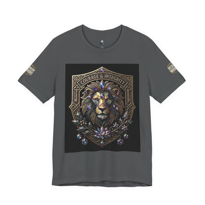 Courage & Integrity T-Shirt – Lion Crest Recovery Graphic Tee