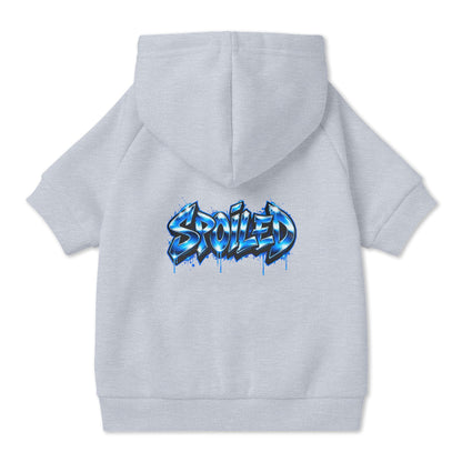 Spoiled Blue Graffiti Pet Hoodie