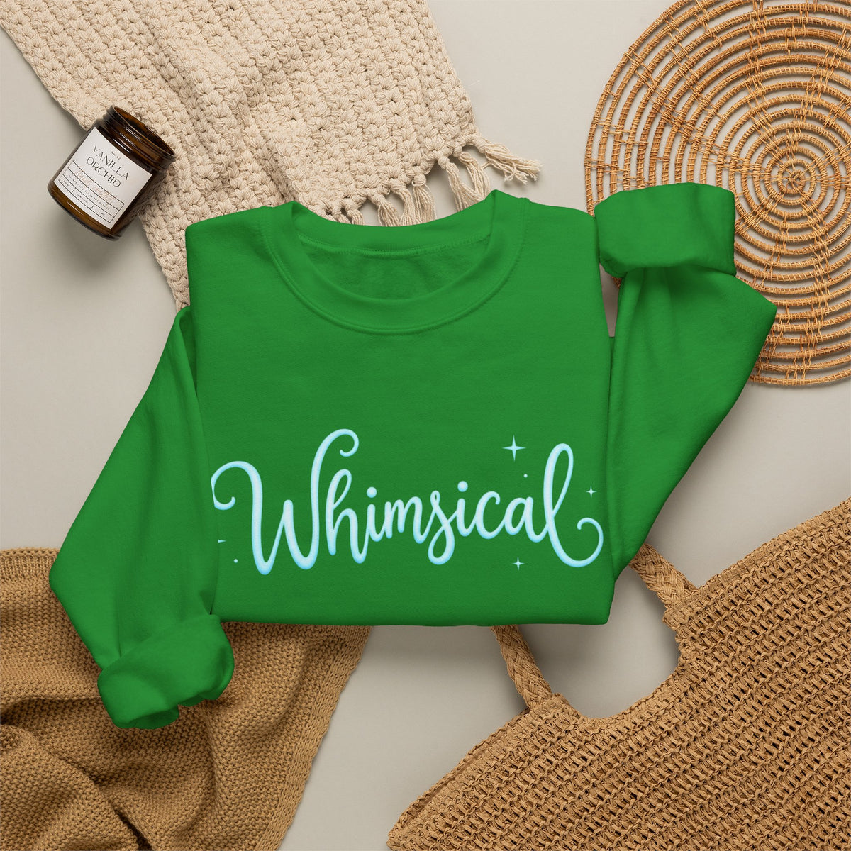 Whimsical Script Crewneck Sweatshirt
