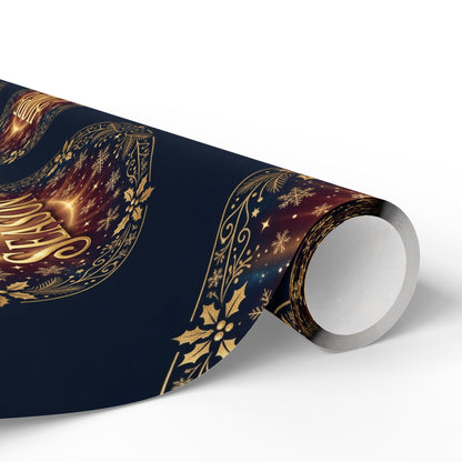 Navy Gold Holiday Wrapping Paper Roll – Recovery Warriors