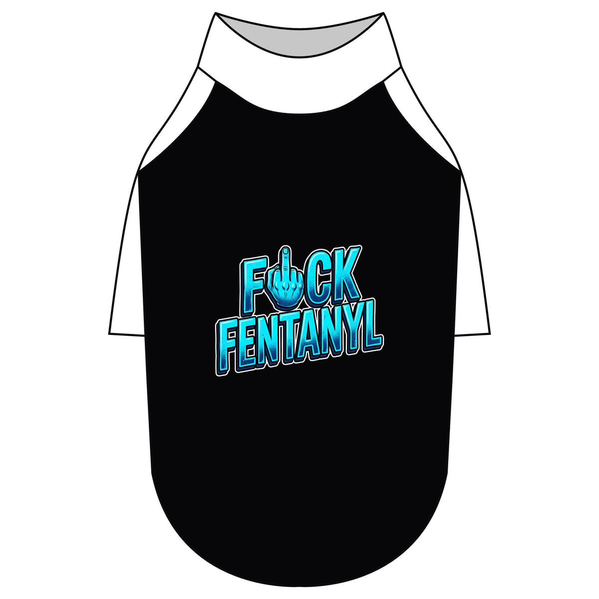 Pet Raglan T-Shirt – F*ck Fentanyl Awareness Dog Shirt