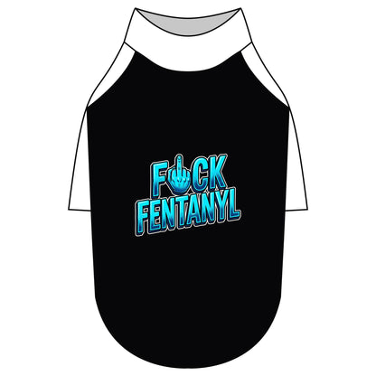 Pet Raglan T-Shirt – F*ck Fentanyl Awareness Dog Shirt