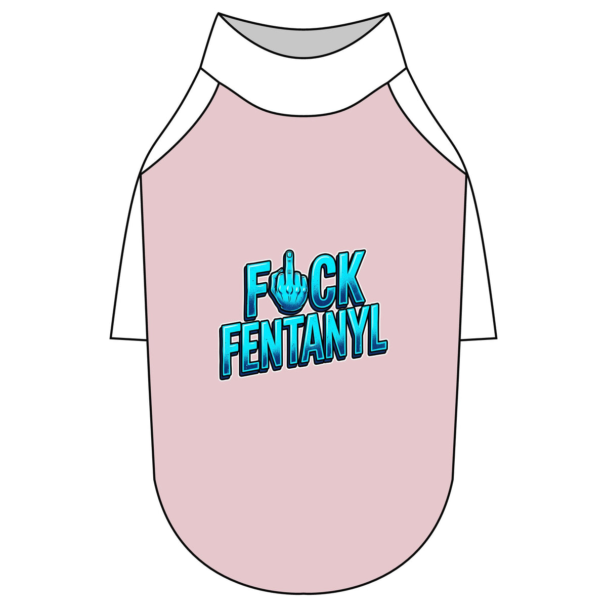 Pet Raglan T-Shirt – F*ck Fentanyl Awareness Dog Shirt