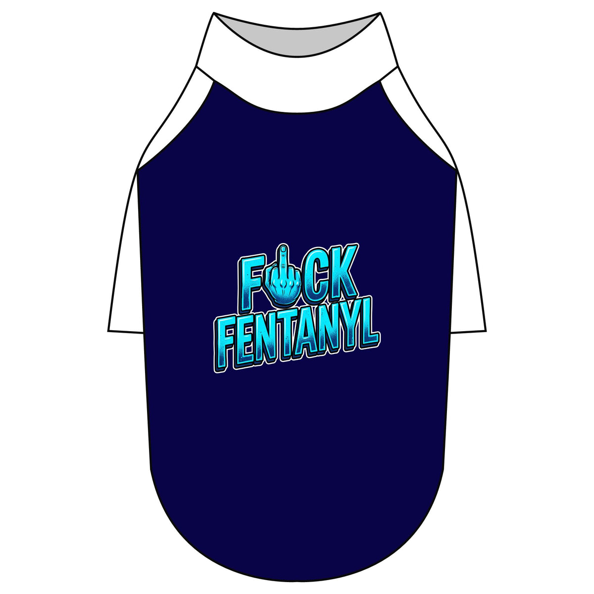 Pet Raglan T-Shirt – F*ck Fentanyl Awareness Dog Shirt