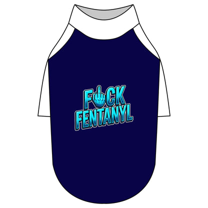 Pet Raglan T-Shirt – F*ck Fentanyl Awareness Dog Shirt