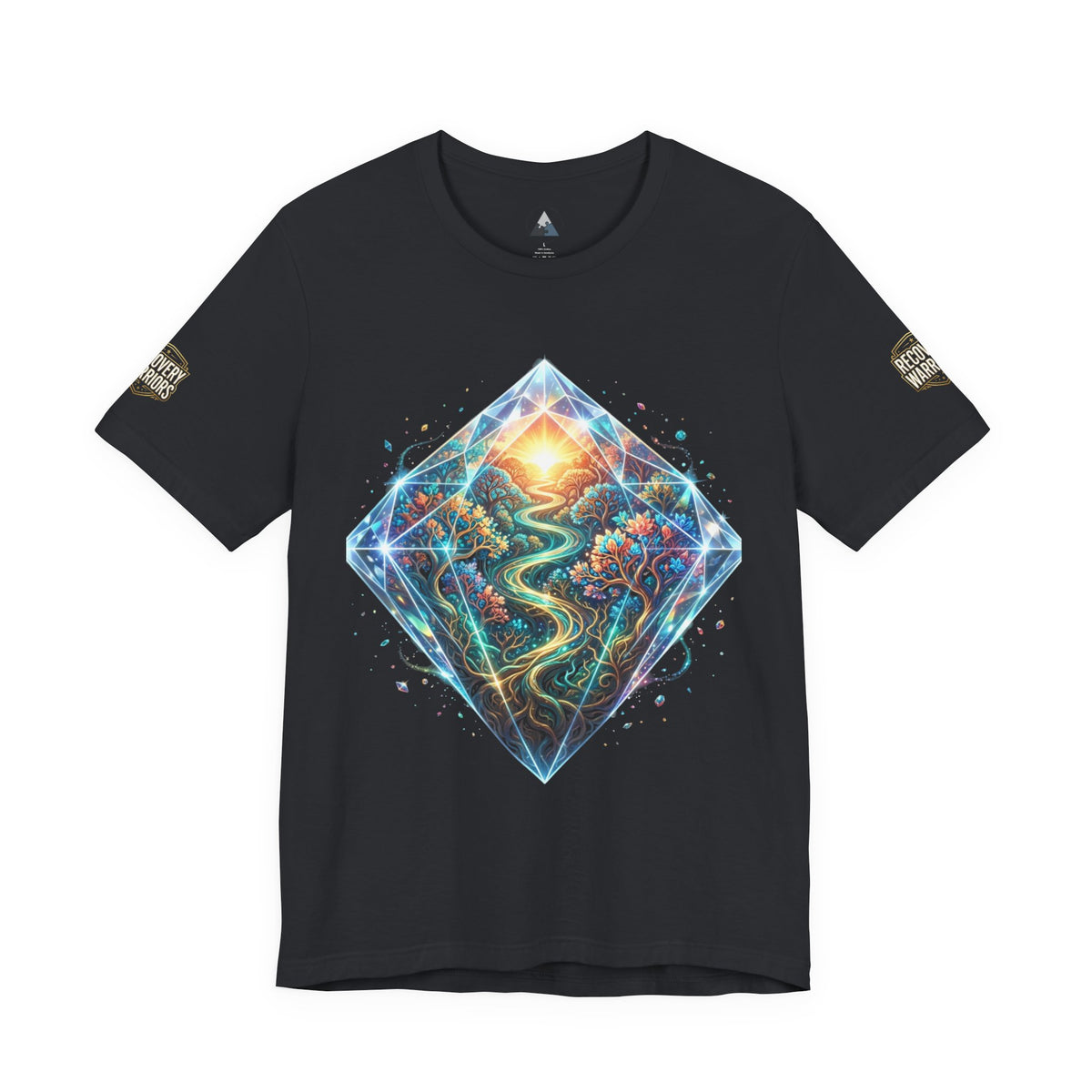 Mystic Path Diamond T-Shirt – Psychedelic Sunrise Recovery Graphic Tee