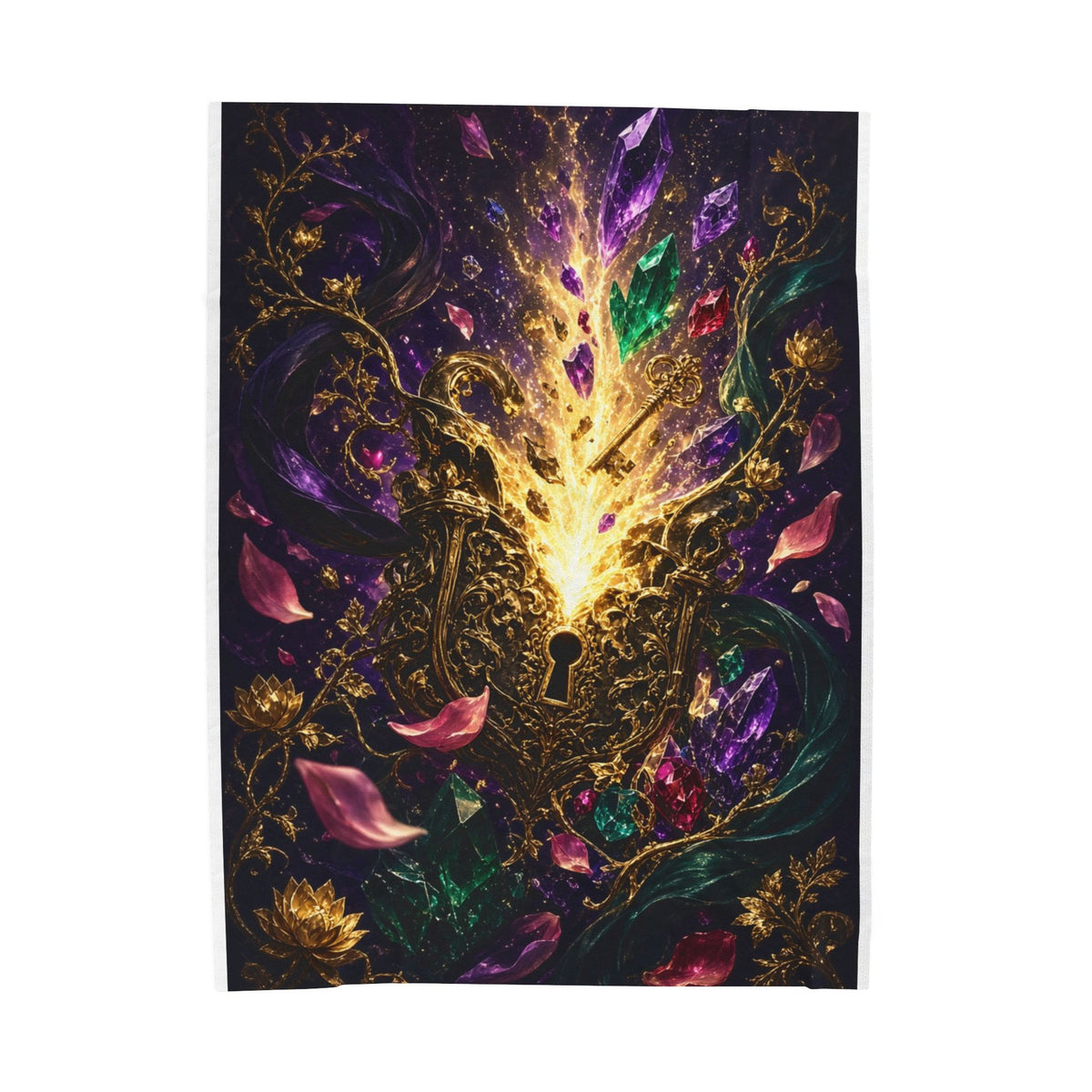 Mystic Keyhole Velveteen Plush Blanket