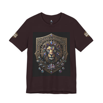 Courage & Integrity T-Shirt – Lion Crest Recovery Graphic Tee