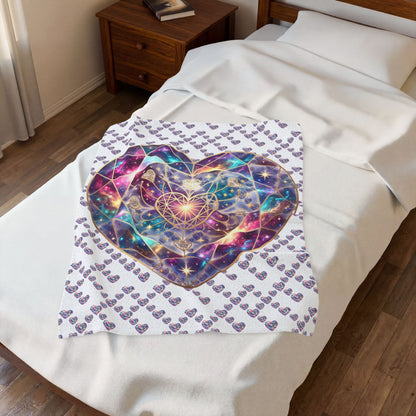 Cosmic Heart Velveteen Blanket