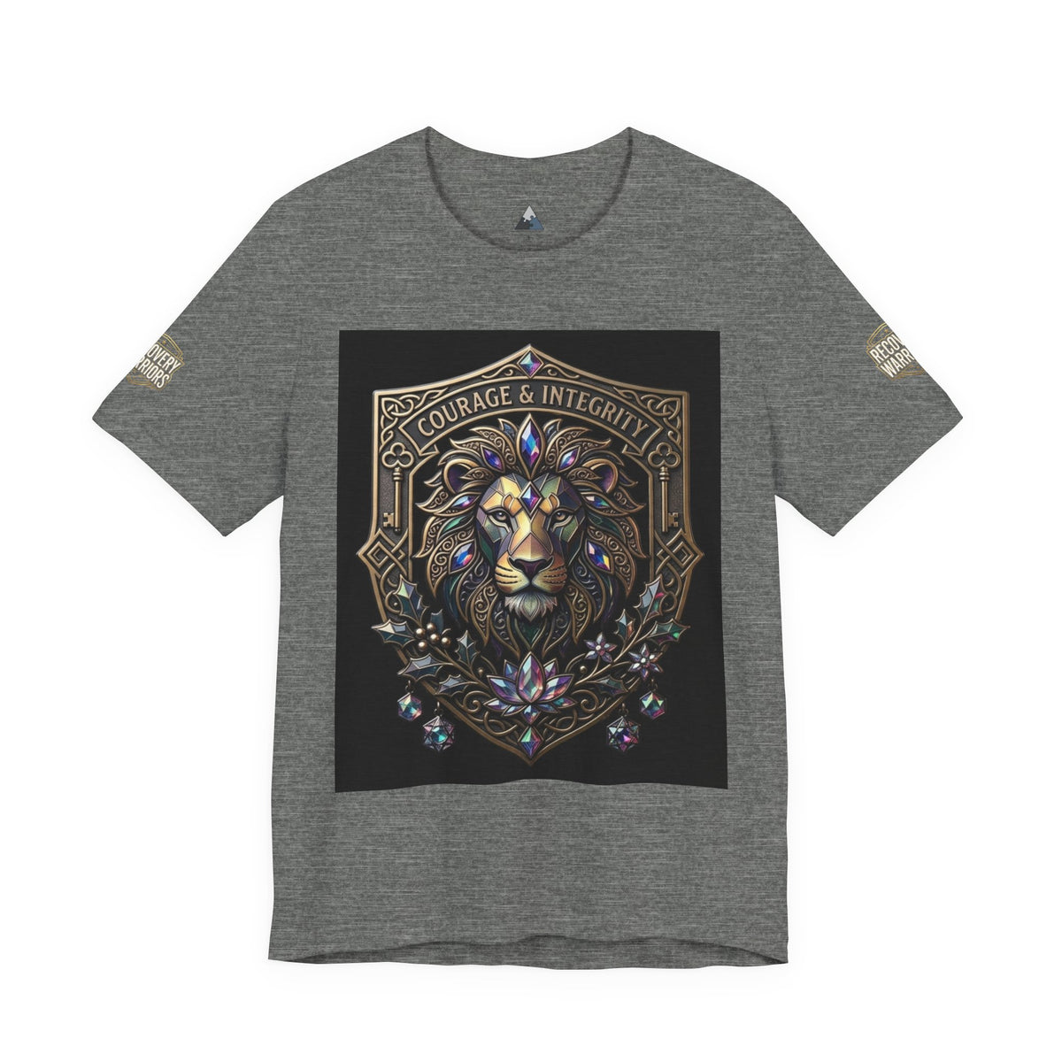 Courage & Integrity T-Shirt – Lion Crest Recovery Graphic Tee
