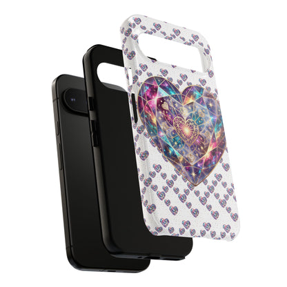 Galaxy Heart Tough Phone Case — Sparkling Cosmic Heart Design