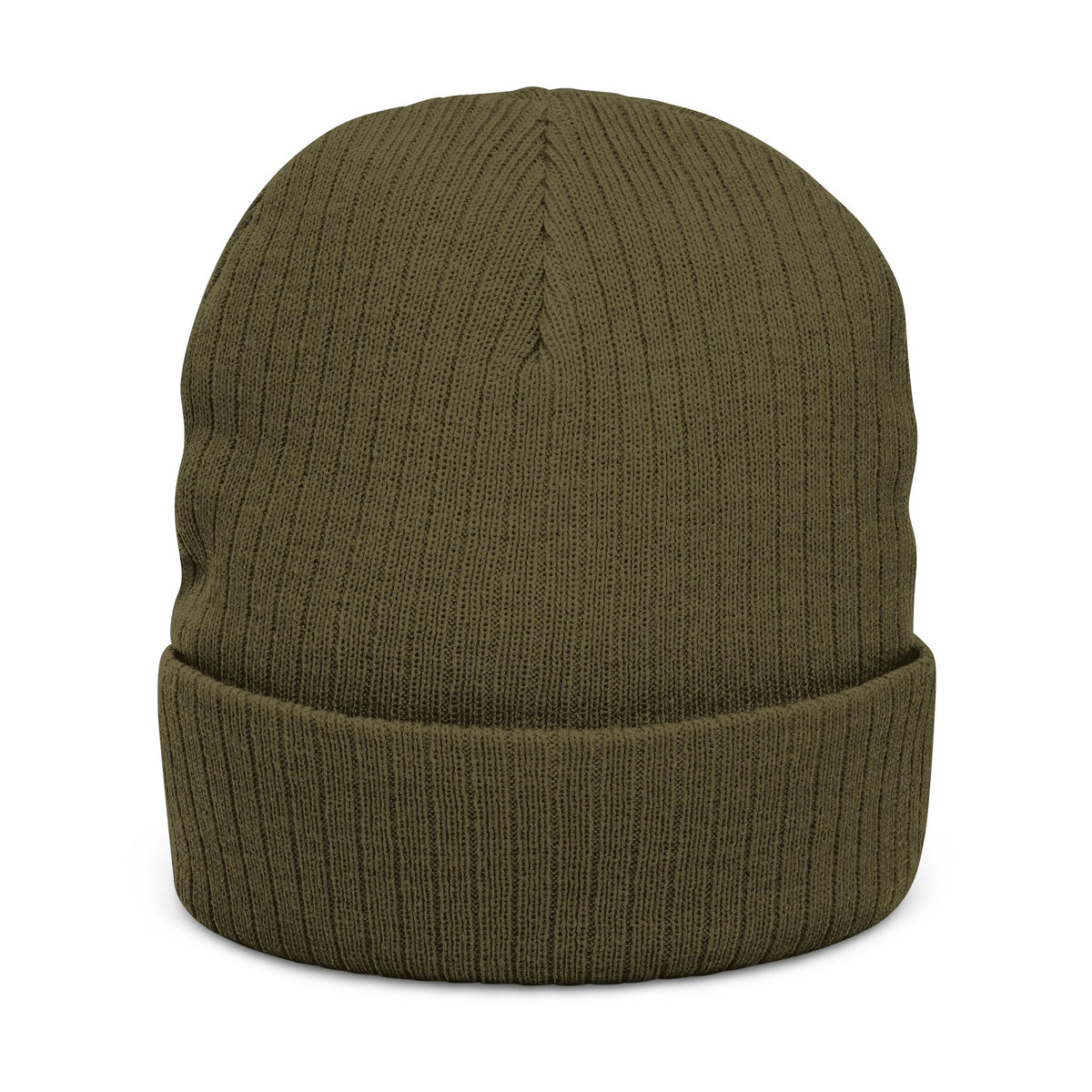 Love Embroidered Ribbed Knit Beanie