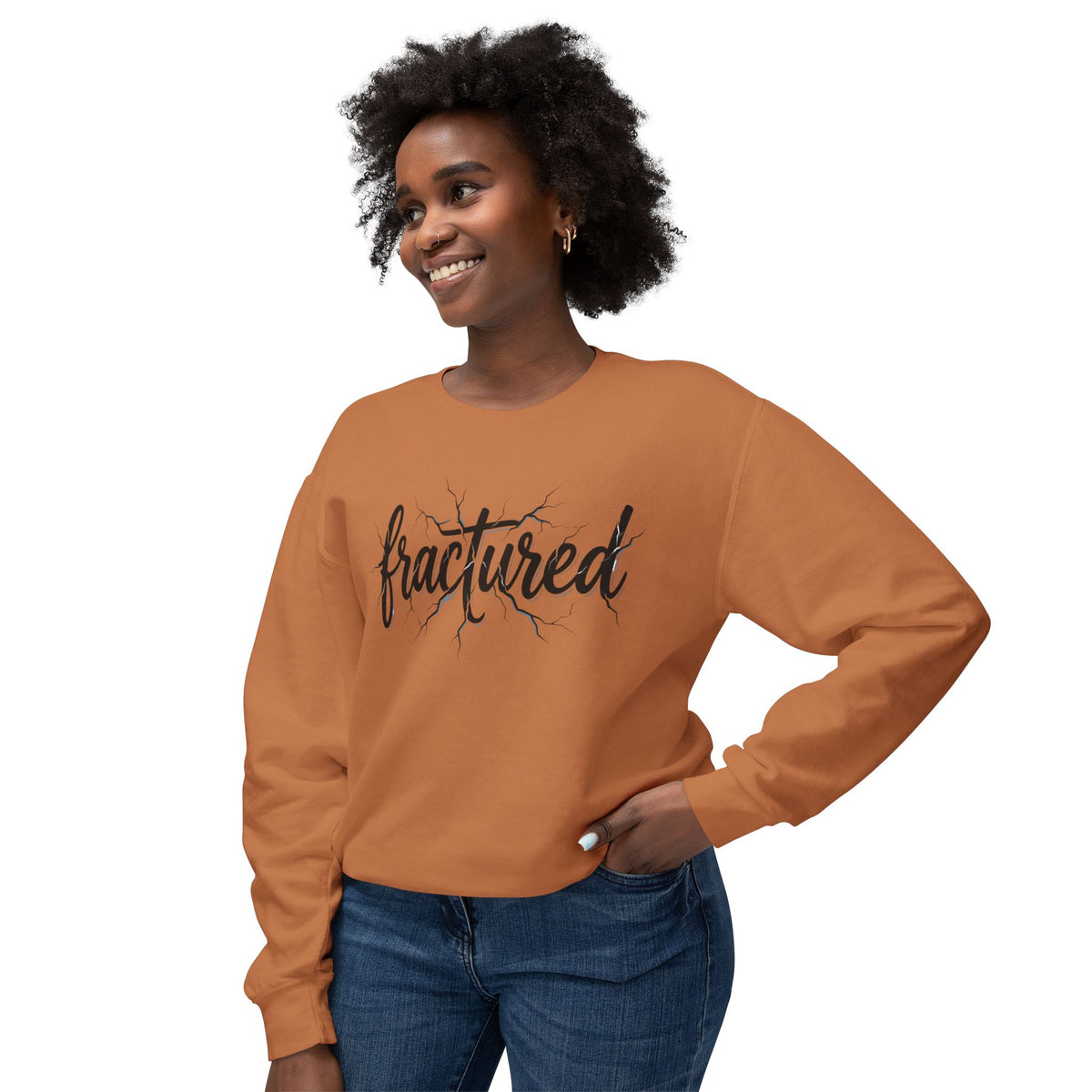 Fractured Script Crewneck Sweatshirt