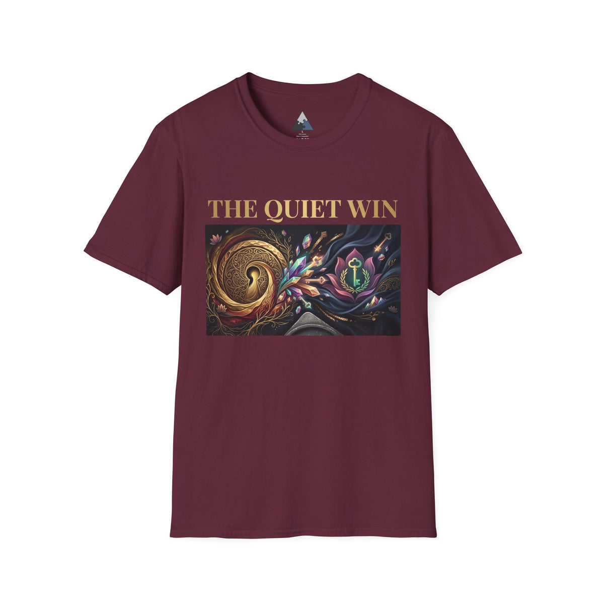 The Quiet Win T-Shirt — Abstract Floral Mandala Graphic Tee