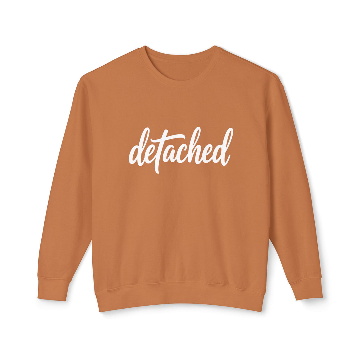 Detached Crewneck Sweatshirt — Minimal Script Pullover