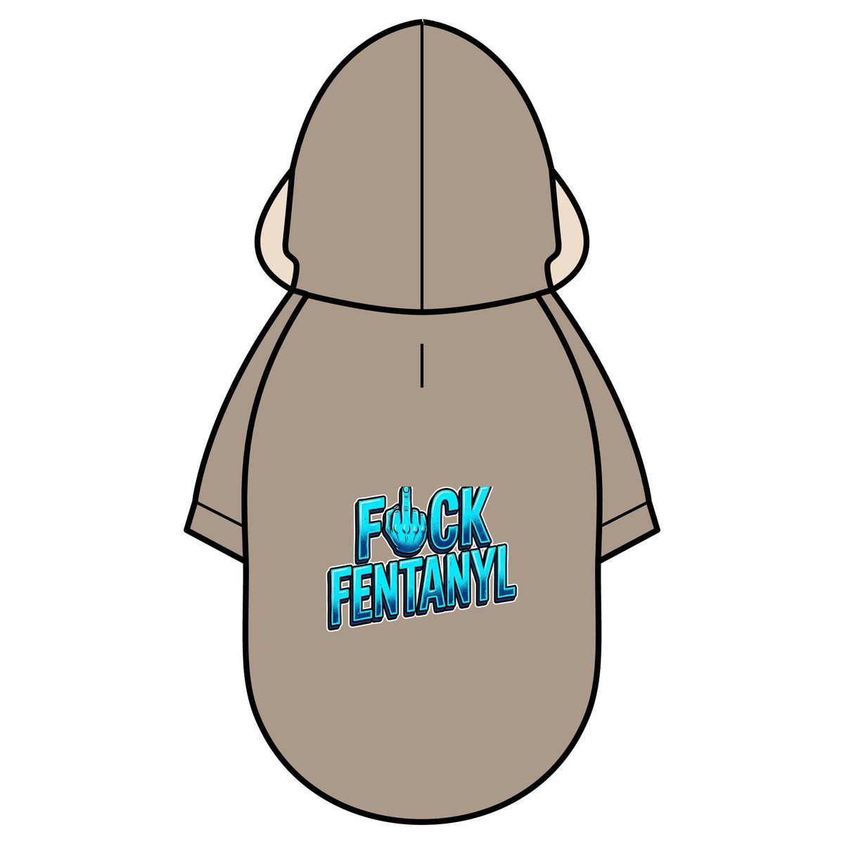 Pet Parka Jacket – “F*CK FENTANYL” Dog Hoodie