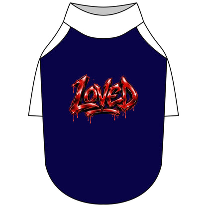 Loved Gothic Red Graphic Pet Raglan T-Shirt