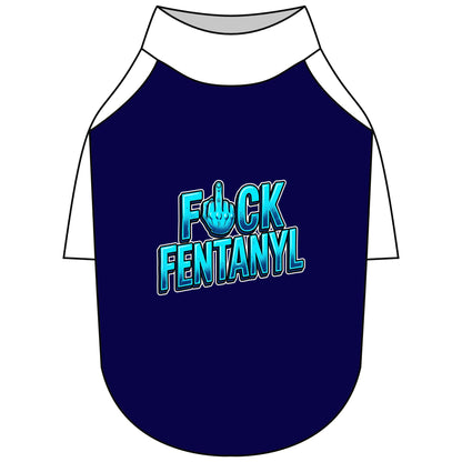 Pet Raglan T-Shirt – F*ck Fentanyl Awareness Dog Shirt