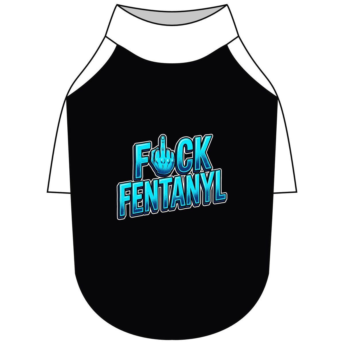 Pet Raglan T-Shirt – F*ck Fentanyl Awareness Dog Shirt