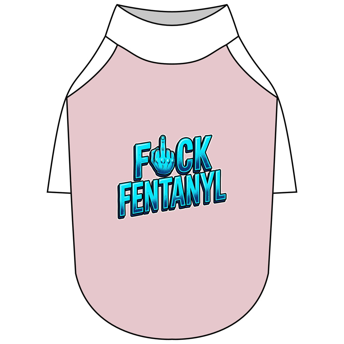 Pet Raglan T-Shirt – F*ck Fentanyl Awareness Dog Shirt