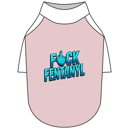 Pet Raglan T-Shirt – F*ck Fentanyl Awareness Dog Shirt