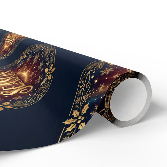Navy Gold Holiday Wrapping Paper Roll – Recovery Warriors