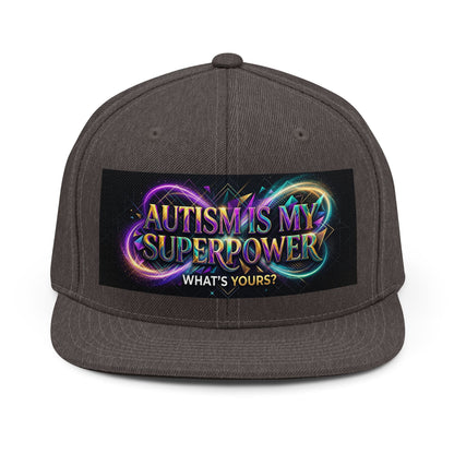Autism Is My Superpower Snapback Hat — Neurodiversity Pride Cap