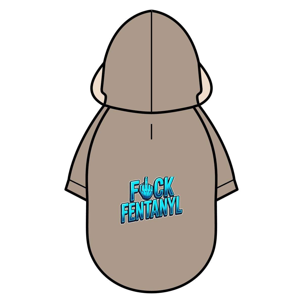 Pet Parka Jacket – “F*CK FENTANYL” Dog Hoodie
