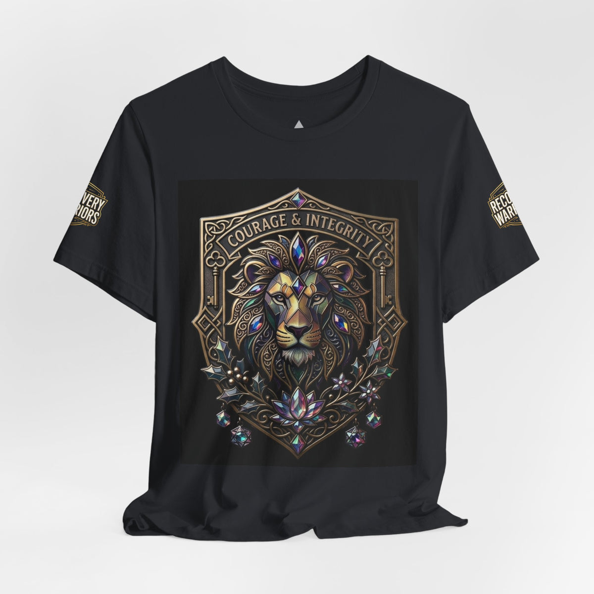 Courage & Integrity T-Shirt – Lion Crest Recovery Graphic Tee