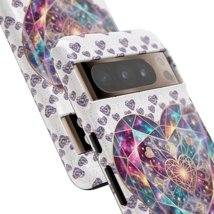 Galaxy Heart Tough Phone Case — Sparkling Cosmic Heart Design