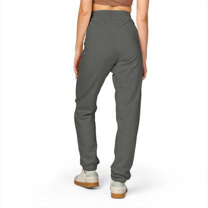 Garment-Dyed Fleece Sweatpants — Relaxed Joggers with 'hyper-vigilant' Script